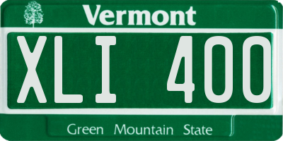 VT license plate XLI400
