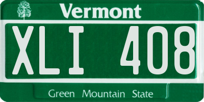 VT license plate XLI408