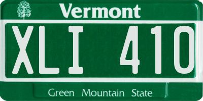 VT license plate XLI410