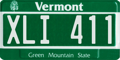 VT license plate XLI411