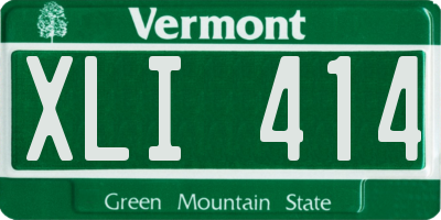 VT license plate XLI414