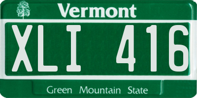 VT license plate XLI416