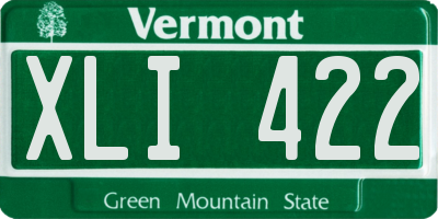 VT license plate XLI422