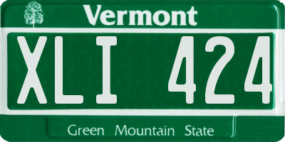 VT license plate XLI424