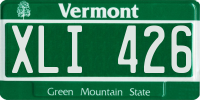 VT license plate XLI426