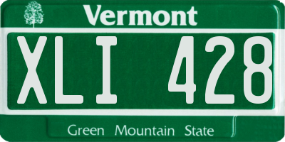 VT license plate XLI428