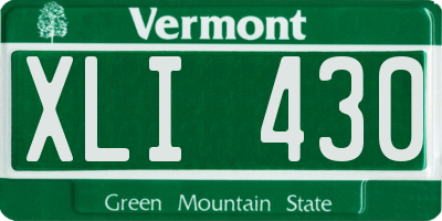 VT license plate XLI430