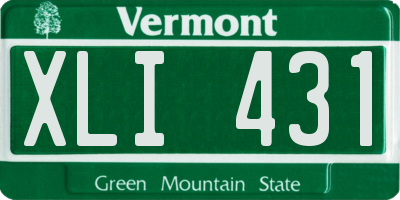 VT license plate XLI431