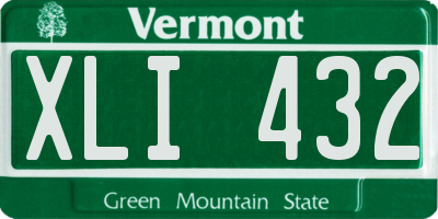 VT license plate XLI432
