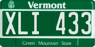 VT license plate XLI433
