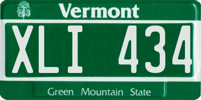 VT license plate XLI434