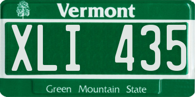 VT license plate XLI435