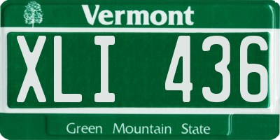 VT license plate XLI436