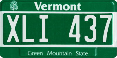 VT license plate XLI437