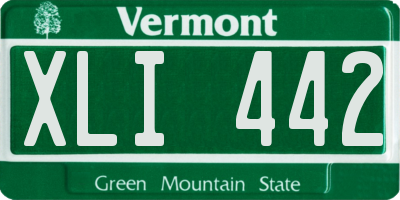 VT license plate XLI442