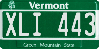 VT license plate XLI443