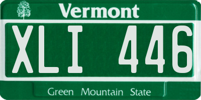 VT license plate XLI446