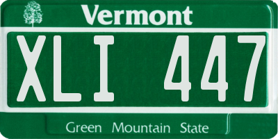 VT license plate XLI447