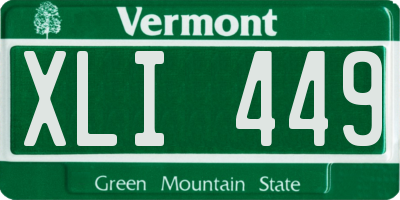VT license plate XLI449