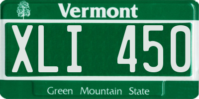 VT license plate XLI450