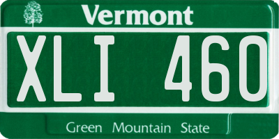 VT license plate XLI460