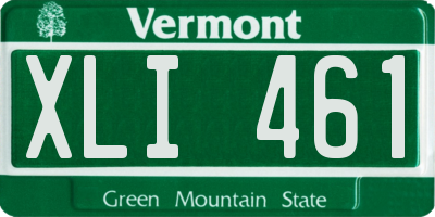 VT license plate XLI461