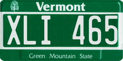 VT license plate XLI465