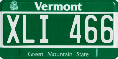 VT license plate XLI466
