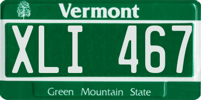VT license plate XLI467