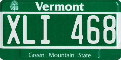 VT license plate XLI468