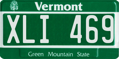 VT license plate XLI469