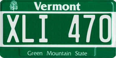 VT license plate XLI470