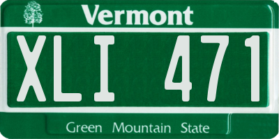 VT license plate XLI471