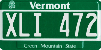 VT license plate XLI472