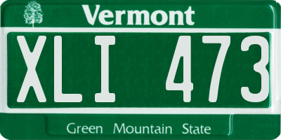 VT license plate XLI473