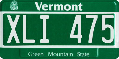 VT license plate XLI475