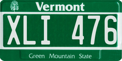 VT license plate XLI476