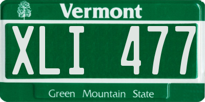 VT license plate XLI477