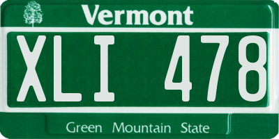 VT license plate XLI478