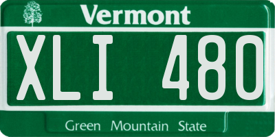 VT license plate XLI480
