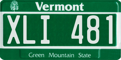 VT license plate XLI481