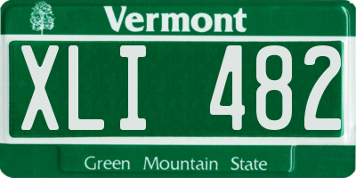 VT license plate XLI482