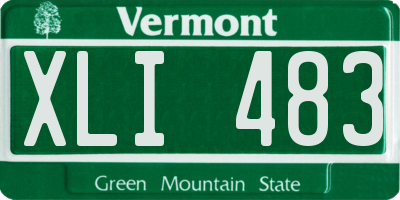 VT license plate XLI483