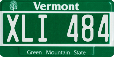 VT license plate XLI484