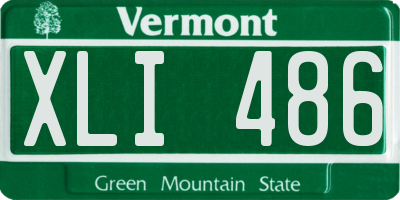 VT license plate XLI486