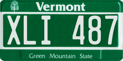 VT license plate XLI487
