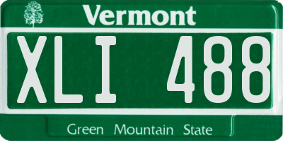 VT license plate XLI488