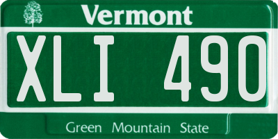 VT license plate XLI490
