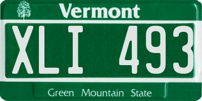 VT license plate XLI493