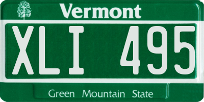 VT license plate XLI495